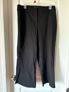 Rachel Zoe Black Cropped Wide-Leg Dress Pants